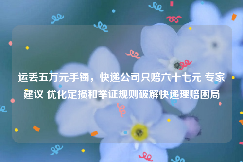运丢五万元手镯，快递公司只赔六十七元 专家建议 优化定损和举证规则破解快递理赔困局