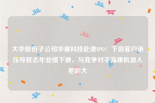 大华股份子公司华睿科技赴港IPO：下游客户承压导致去年业绩下滑，与竞争对手海康机器人差距大