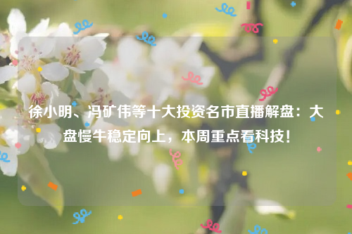 徐小明、冯矿伟等十大投资名市直播解盘：大盘慢牛稳定向上，本周重点看科技！