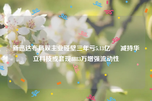 新迅达布局双主业碰壁三年亏5.13亿   减持华立科技或套现8883万增强流动性