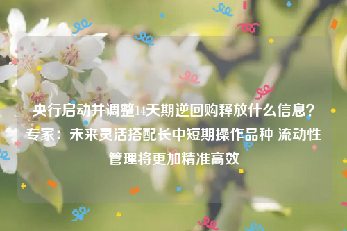 央行启动并调整14天期逆回购释放什么信息？专家：未来灵活搭配长中短期操作品种 流动性管理将更加精准高效