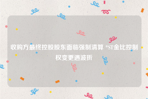 收购方最终控股股东面临强制清算 *ST金比控制权变更遇波折
