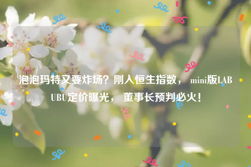 泡泡玛特又要炸场？刚入恒生指数， mini版LABUBU定价曝光， 董事长预判必火！