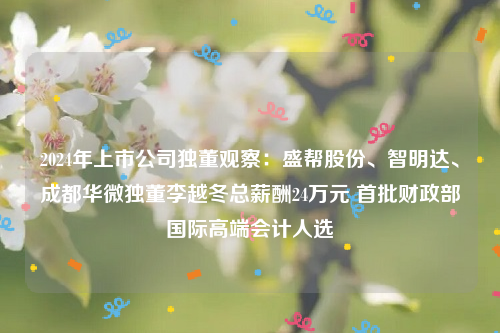 2024年上市公司独董观察：盛帮股份、智明达、成都华微独董李越冬总薪酬24万元 首批财政部国际高端会计人选