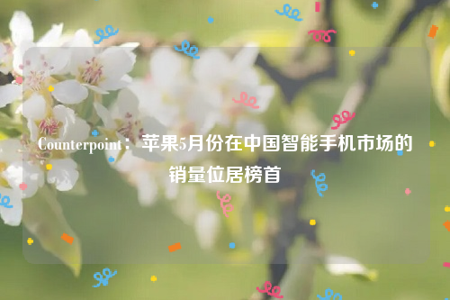Counterpoint：苹果5月份在中国智能手机市场的销量位居榜首