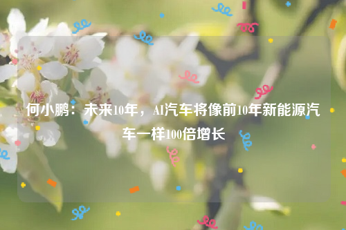 何小鹏：未来10年，AI汽车将像前10年新能源汽车一样100倍增长