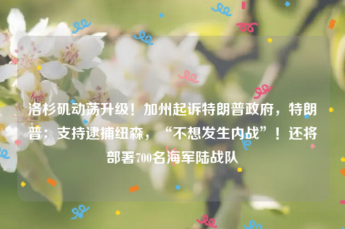 洛杉矶动荡升级！加州起诉特朗普政府，特朗普：支持逮捕纽森，“不想发生内战”！还将部署700名海军陆战队