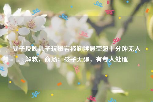 女子反映儿子玩攀岩被勒脖悬空超十分钟无人解救，商场：孩子无碍，有专人处理