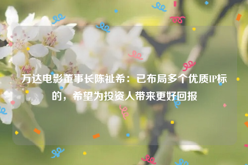 万达电影董事长陈祉希：已布局多个优质IP标的，希望为投资人带来更好回报