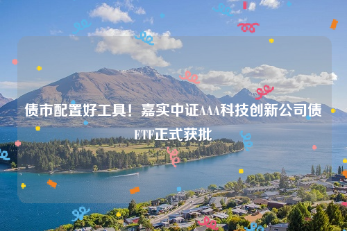 债市配置好工具！嘉实中证AAA科技创新公司债ETF正式获批