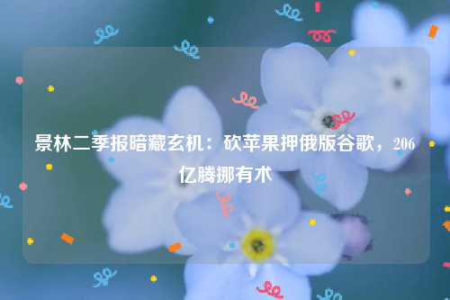 景林二季报暗藏玄机：砍苹果押俄版谷歌，206亿腾挪有术