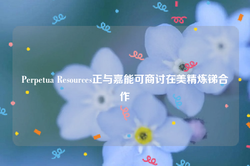 Perpetua Resources正与嘉能可商讨在美精炼锑合作