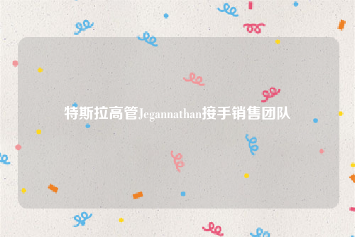 特斯拉高管Jegannathan接手销售团队