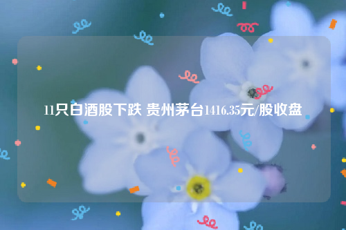 11只白酒股下跌 贵州茅台1416.35元/股收盘