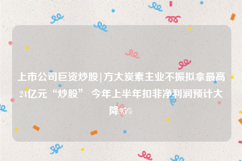 上市公司巨资炒股|方大炭素主业不振拟拿最高24亿元“炒股” 今年上半年扣非净利润预计大降95%