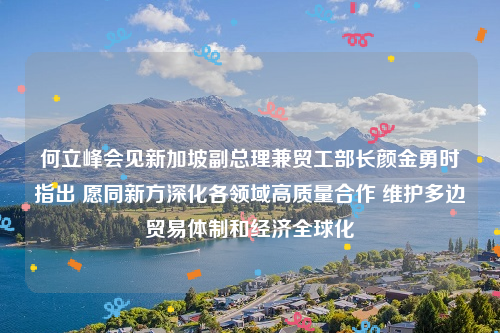何立峰会见新加坡副总理兼贸工部长颜金勇时指出 愿同新方深化各领域高质量合作 维护多边贸易体制和经济全球化
