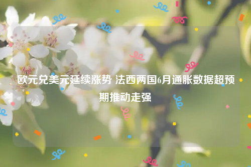 欧元兑美元延续涨势 法西两国6月通胀数据超预期推动走强