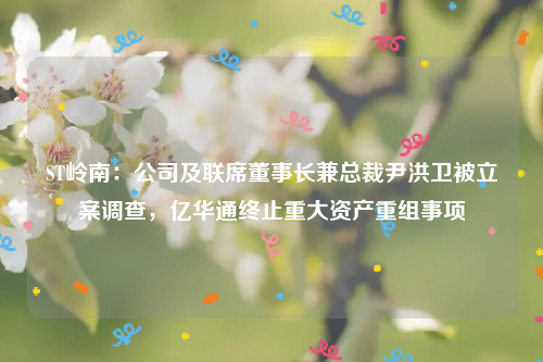 ST岭南：公司及联席董事长兼总裁尹洪卫被立案调查，亿华通终止重大资产重组事项