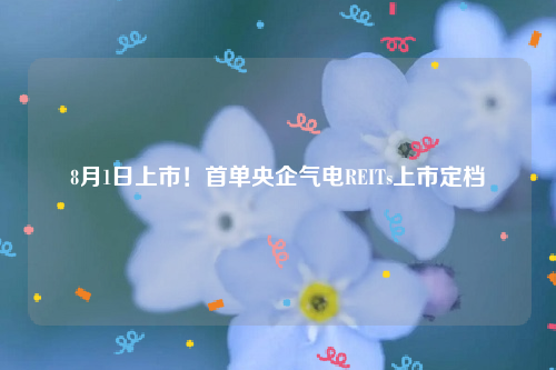 8月1日上市！首单央企气电REITs上市定档