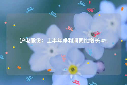 沪电股份：上半年净利润同比增长48%