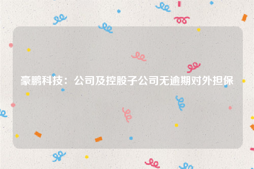 豪鹏科技：公司及控股子公司无逾期对外担保