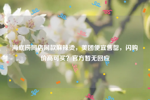 海底捞同店同款麻辣烫，美团便宜售罄，闪购价高可买？官方暂无回应