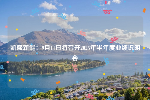 凯盛新能：9月11日将召开2025年半年度业绩说明会