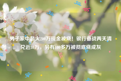 男子家中起火200万现金被烧！银行奋战两天清兑近80万，另有100多万被彻底烧成灰