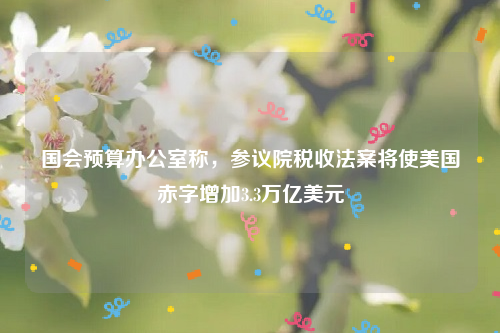 国会预算办公室称，参议院税收法案将使美国赤字增加3.3万亿美元