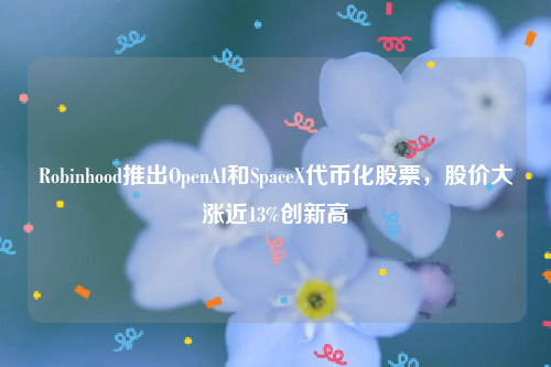Robinhood推出OpenAI和SpaceX代币化股票，股价大涨近13%创新高