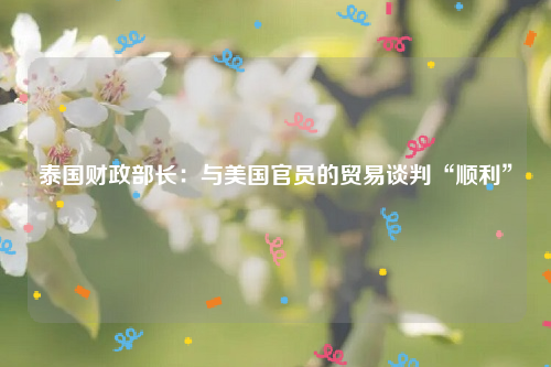 泰国财政部长：与美国官员的贸易谈判“顺利”
