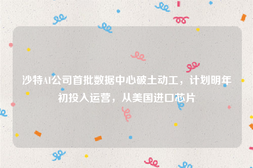 沙特AI公司首批数据中心破土动工，计划明年初投入运营，从美国进口芯片