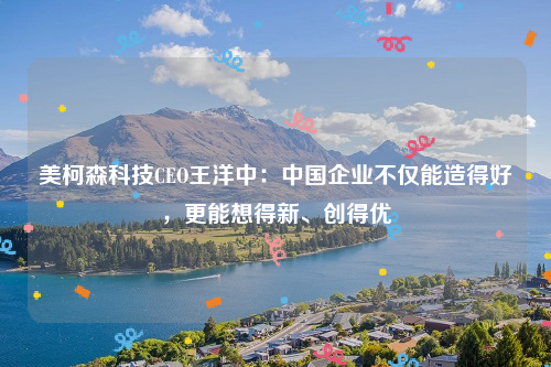 美柯森科技CEO王洋中：中国企业不仅能造得好，更能想得新、创得优