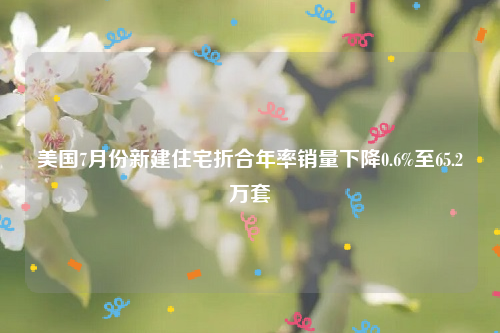 美国7月份新建住宅折合年率销量下降0.6%至65.2万套