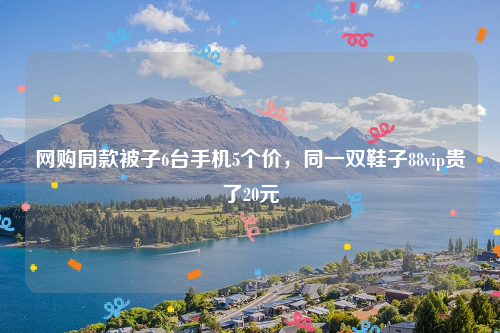 网购同款被子6台手机5个价，同一双鞋子88vip贵了20元
