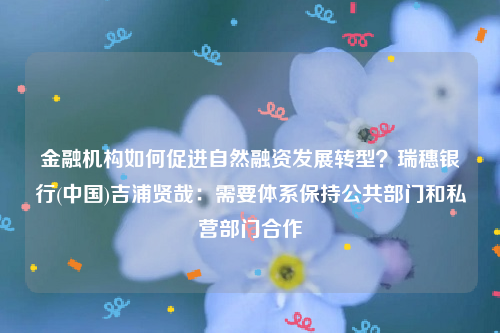 金融机构如何促进自然融资发展转型？瑞穗银行(中国)吉浦贤哉：需要体系保持公共部门和私营部门合作