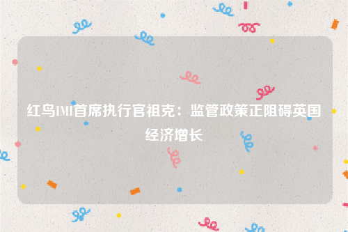 红鸟IMI首席执行官祖克：监管政策正阻碍英国经济增长