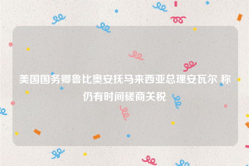 美国国务卿鲁比奥安抚马来西亚总理安瓦尔 称仍有时间磋商关税