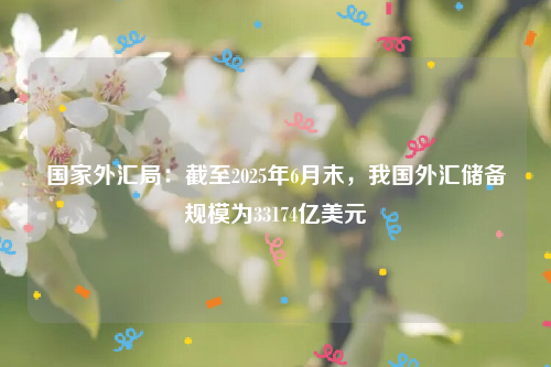 国家外汇局：截至2025年6月末，我国外汇储备规模为33174亿美元