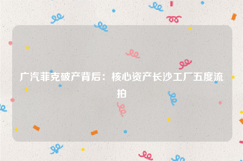 广汽菲克破产背后：核心资产长沙工厂五度流拍