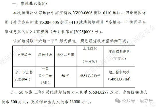 曝小米汽车6.3亿拿下三期地块！占地约727亩