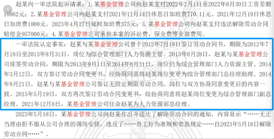 益民基金违约解聘任职超11年人力总经理，被判赔偿百万