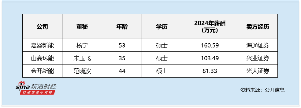 电力行业董秘观察：协鑫能科杨而立薪酬高达186万元 为行业最高