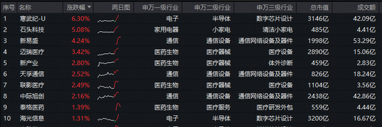 寒武纪登顶A股吸金榜！新易盛再创新高，A股成长型宽基“小霸王”——双创龙头ETF（588330）盘中涨超1．4%