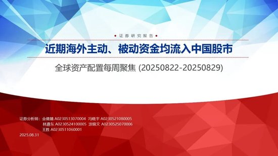 申万宏源：近期海外主动、被动资金均流入中国股市