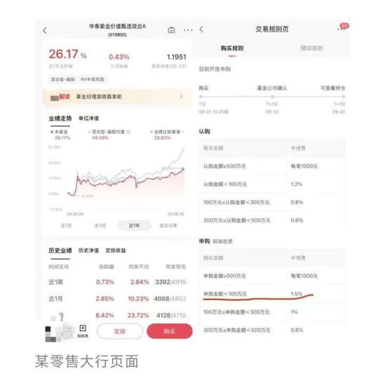 基金圈“大瓜”：有大行卖基金，悄悄提费率还“排他”？