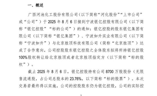 河化股份，一月两次“易主”，股价再“抢跑”