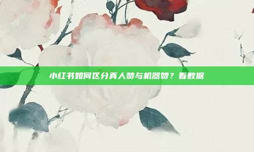 小红书如何区分真人赞与机器赞？看数据