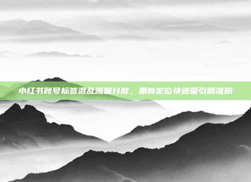 小红书账号标签混乱流量分散，重新定位快速吸引精准粉
