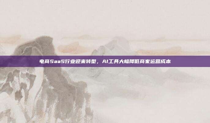 电商SaaS行业迎来转型，AI工具大幅降低商家运营成本